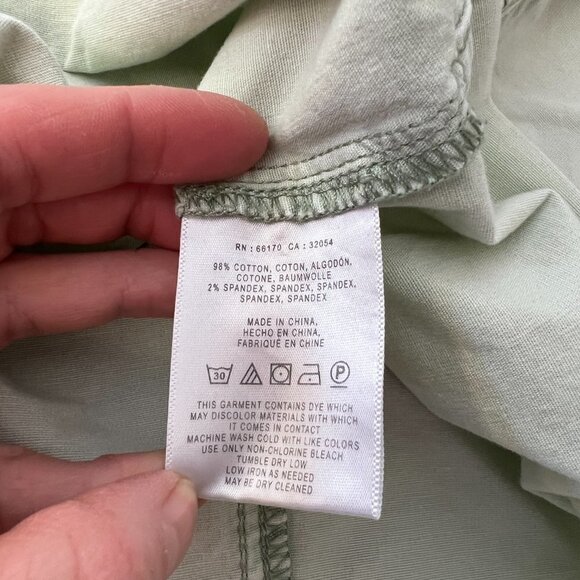 Anthro Pilcro & the Letterpress‎ Washed Chino Light Green A-Line Mini Skirt Sz 8 - Picture 10 of 10